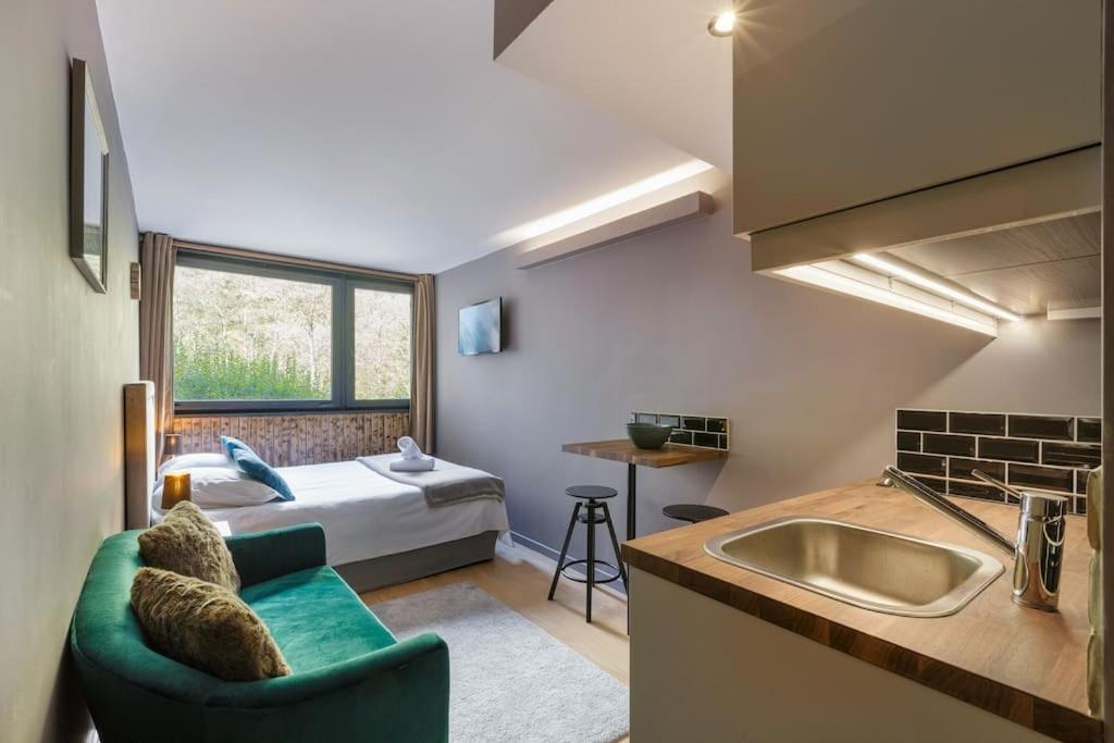Fantastic Studio By The Lake With Mountain View 霞慕尼 外观 照片